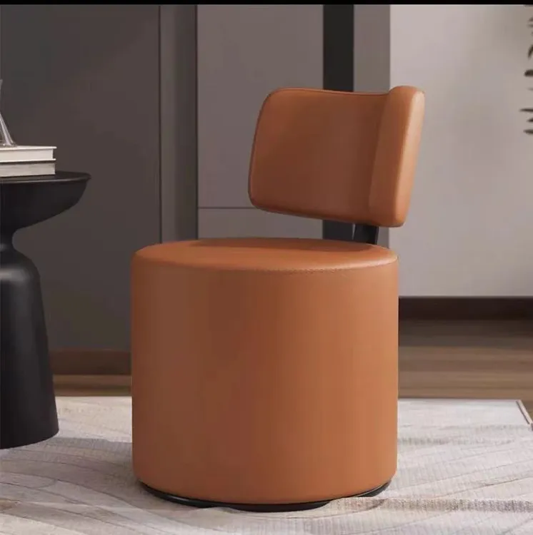 简约化妆凳卧室梳妆台凳子轻奢旋转女生美甲椅家用餐椅靠背化妆椅