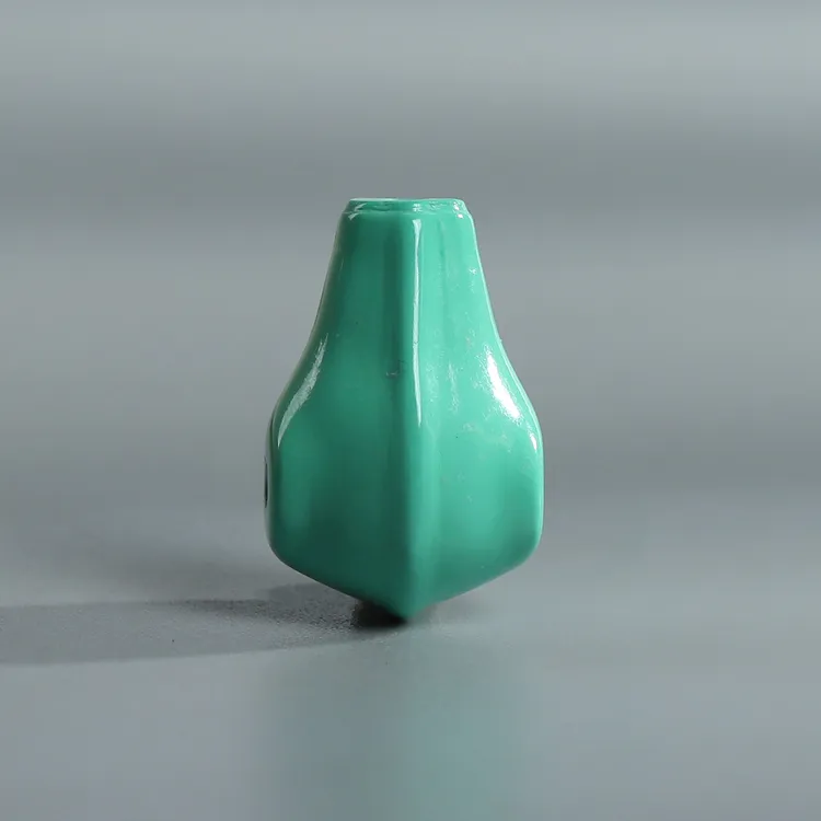 精品精工瓷高绿色鲨鱼背一体三通佛头手串项链diy百搭经典配饰件