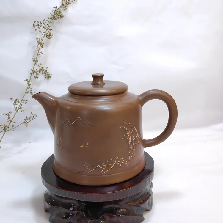 广西钦州坭兴陶手工茶壶大容量全手工 泡茶茶具 320ml 无礼盒