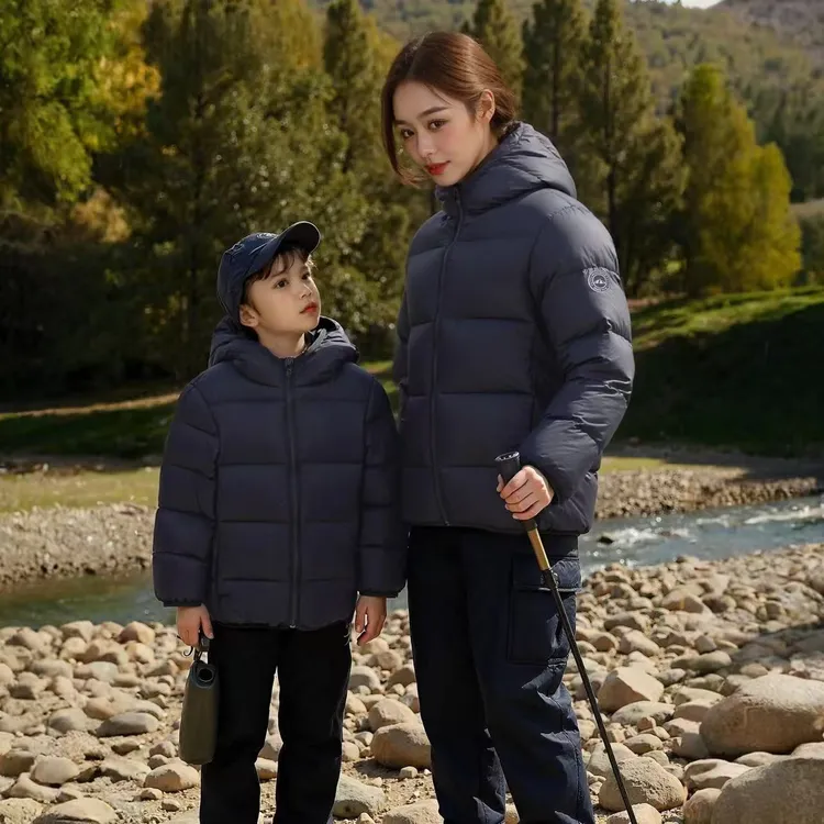 【国标白鸭绒】亲子装小黄鸭冬季面包款连帽儿童羽绒服