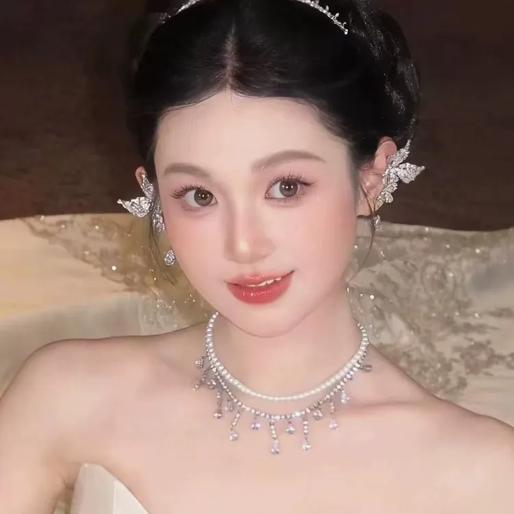 合金耳饰 耳饰新娘白纱精灵耳饰礼服耳夹