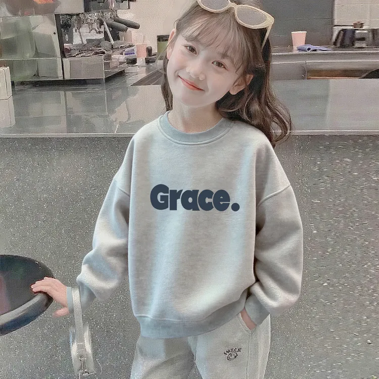 女童加绒卫衣2025新款春秋休闲洋气衣服中大儿童秋冬百搭时髦上衣