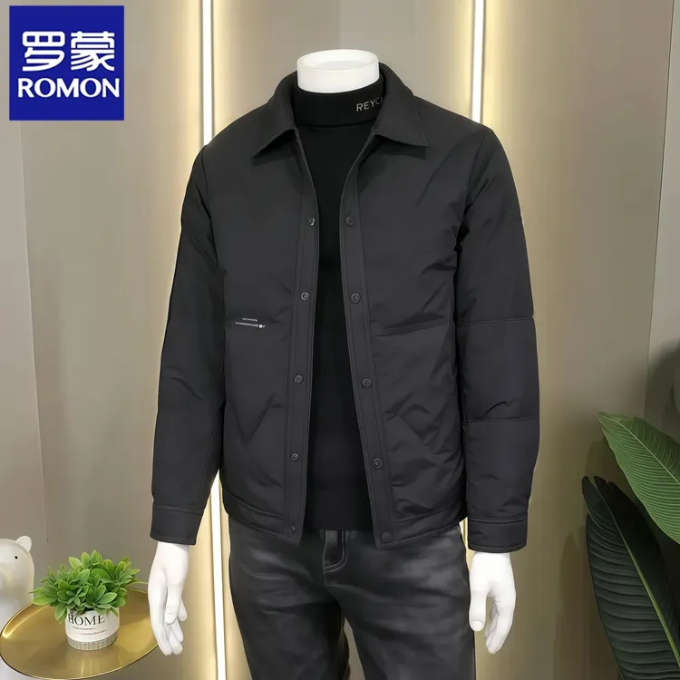 Romon/罗蒙轻薄羽绒服冬季新款男士夹克韩版时尚简约保暖上衣外套