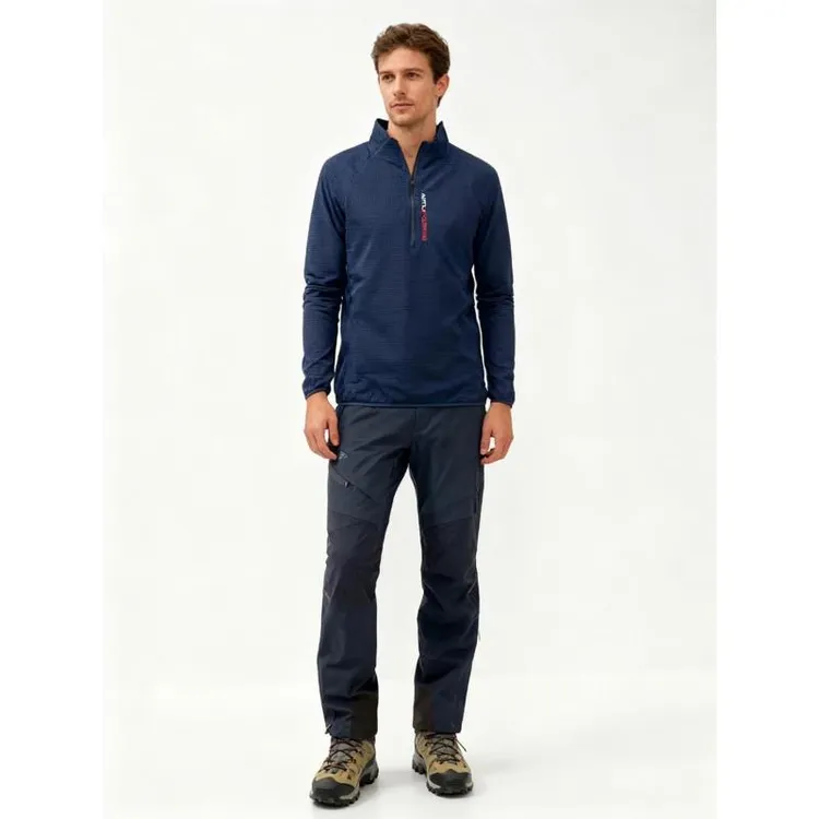 都市机能风保暖立领半拉链运动玉米格抓绒衣长袖T恤 Q260