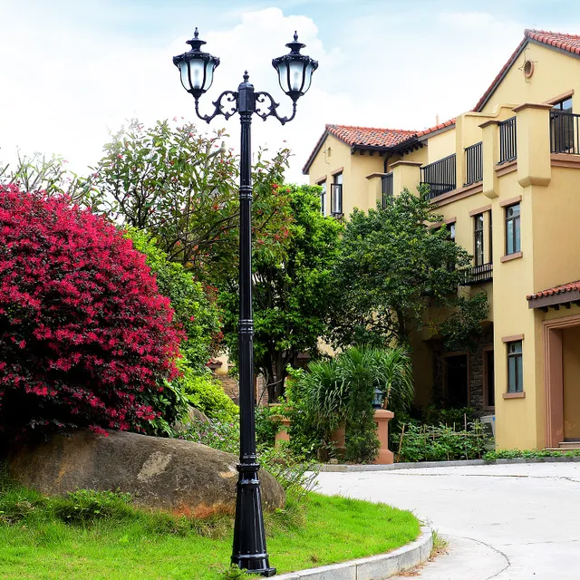 庭院路灯小区高杆灯户外防水草坪灯别墅室外欧式复古花园灯景观灯
