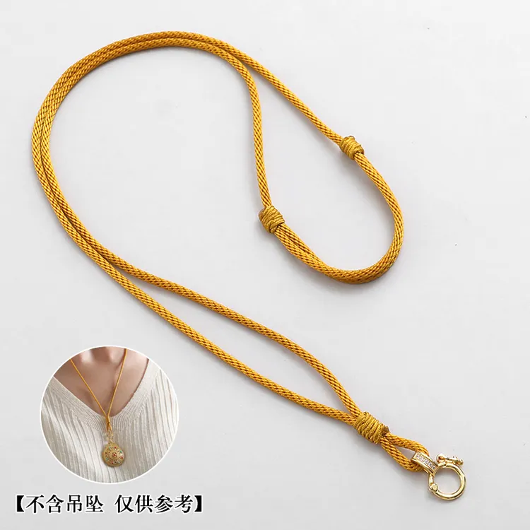 项链绳八宝罗盘吊坠挂绳唐卡佛牌编绳可穿黄金挂坠绳子专用配绳