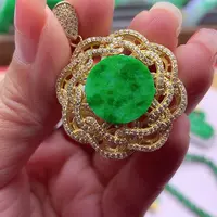 翡翠颈饰银S925镶嵌翡翠