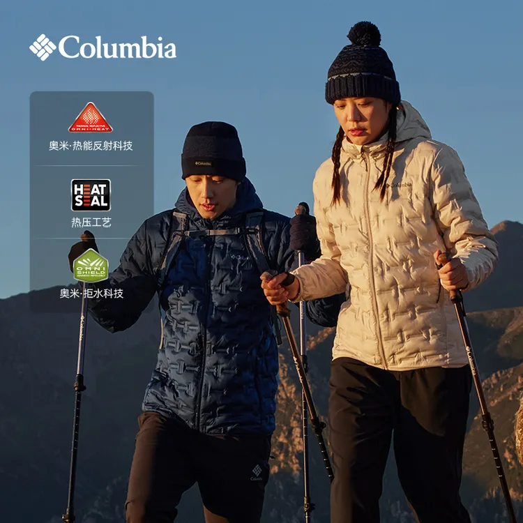 哥伦比亚排骨羽绒男无缝热压银点拒水650蓬鸭绒保暖羽绒服WE6610
