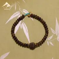 宝梵陀 沉香奇楠算盘佛头⼿串8444