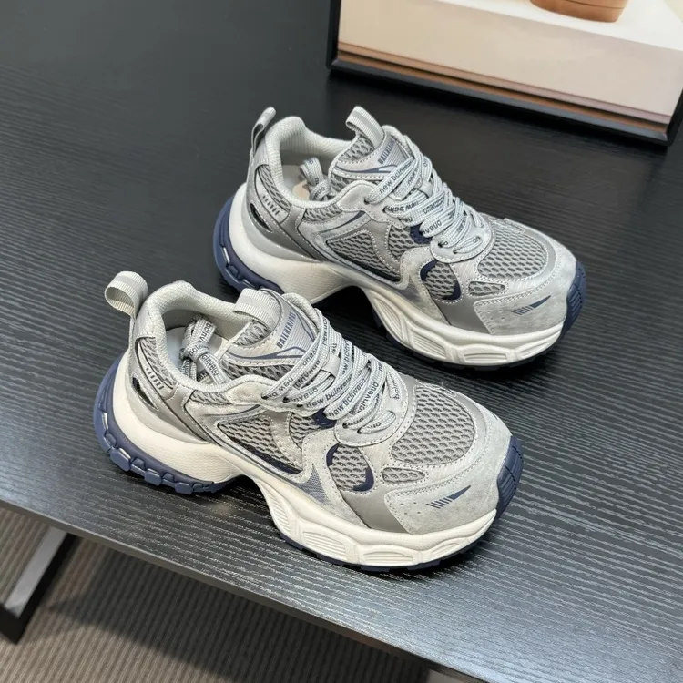 网面老爹鞋女款2025新款秋季今年流行爆款厚底透气跑步休闲运动鞋