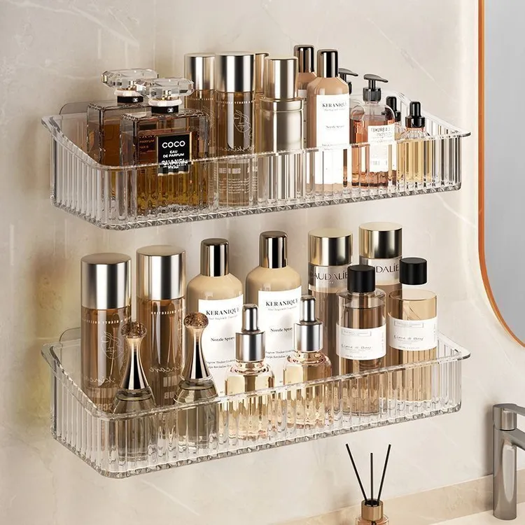 卫生间置物架浴室厕所免打孔壁挂洗漱台洗手台墙上化妆品收纳架子