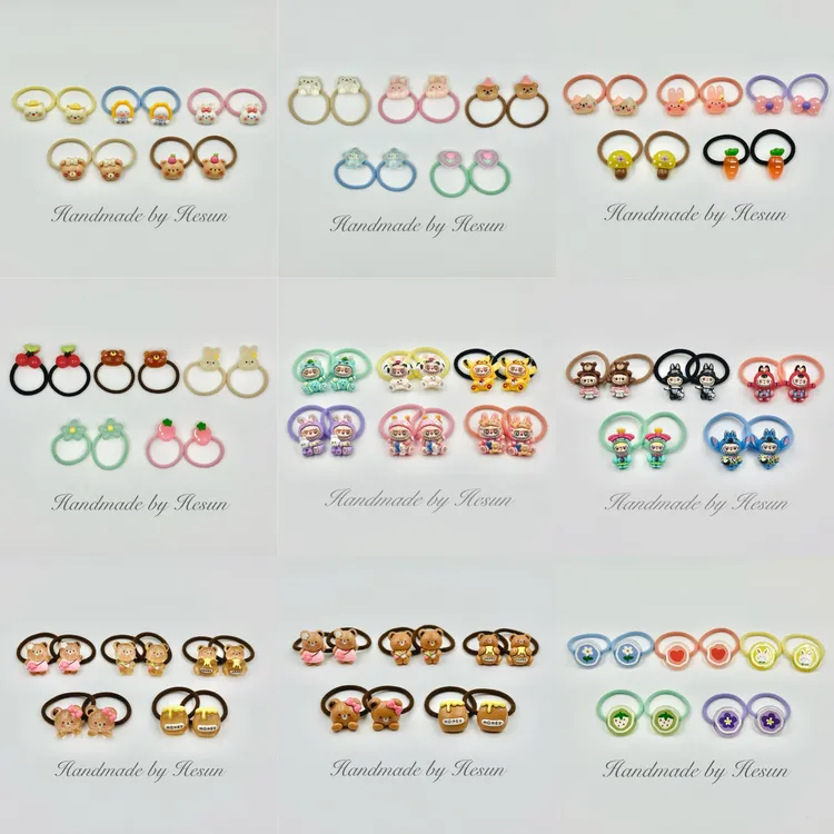 可爱女童发饰儿童卡通发圈宝宝头绳不伤发高弹力发绳扎头发橡皮筋