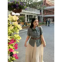 微胖温柔【牛仔很忙】显瘦度假休闲时尚夏季复古轻薄牛仔上衣WR9240