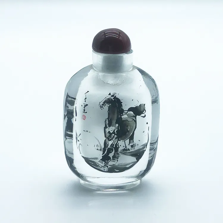 精美内画小亮边鼻烟壶摆件