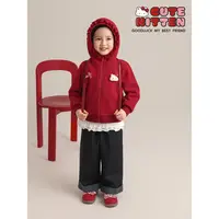 幼悠【云绒花边】秋三波少女休闲风云绒棉花边卫衣外套Q4634