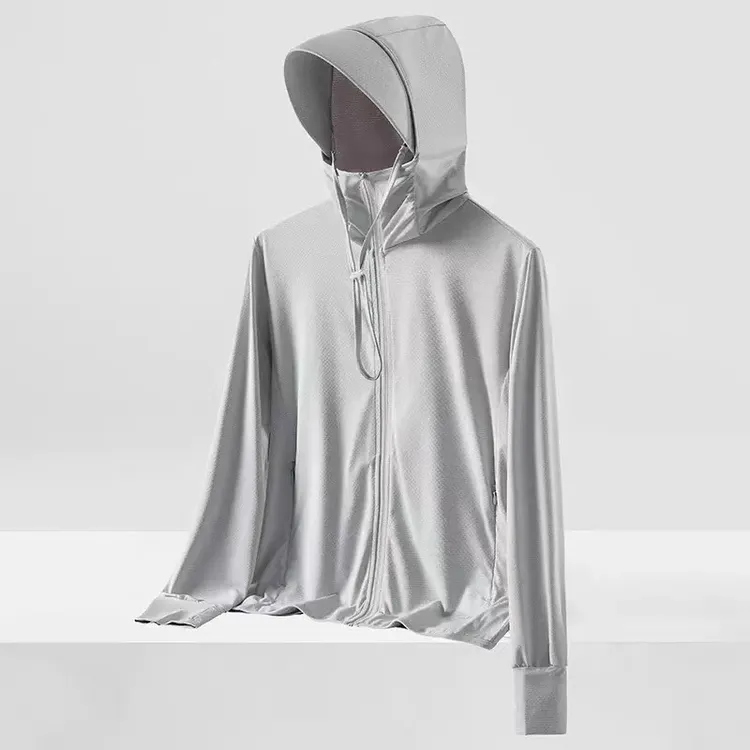 UPF50+冰感防晒衣夏季冰丝薄款透气运动户外专业钓鱼可拆卸连帽服