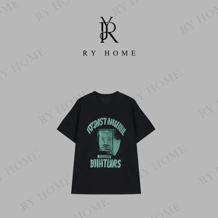 【容雨RYHOME】莱赛尔＋印花字母宽松显瘦短袖T恤252T2037