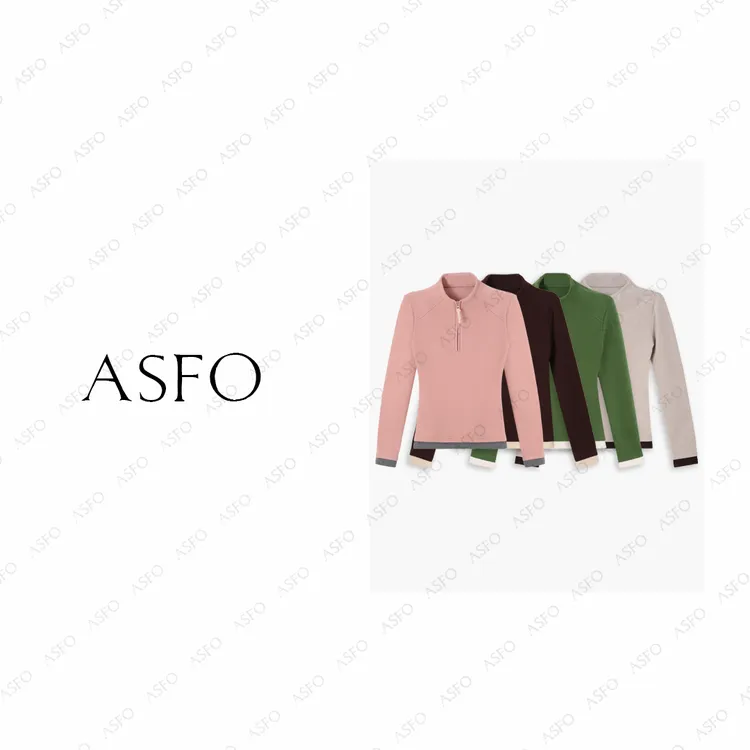【AS拉链头】25新双面绒抗菌保暖显瘦立裁收腰小衫AS25QDD11122