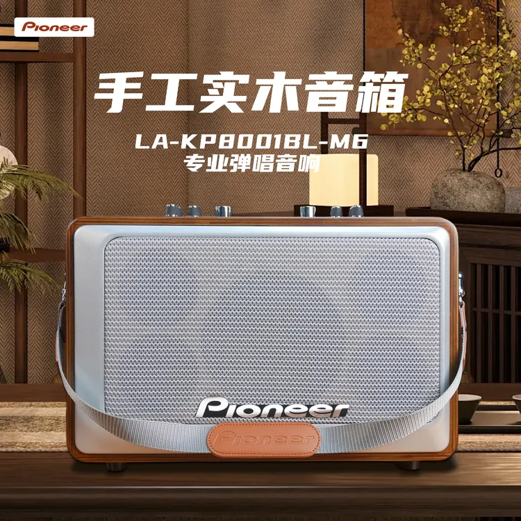 先锋M6弹唱音响唱歌乐器直播木质复古音箱长续航无线蓝牙户外便携