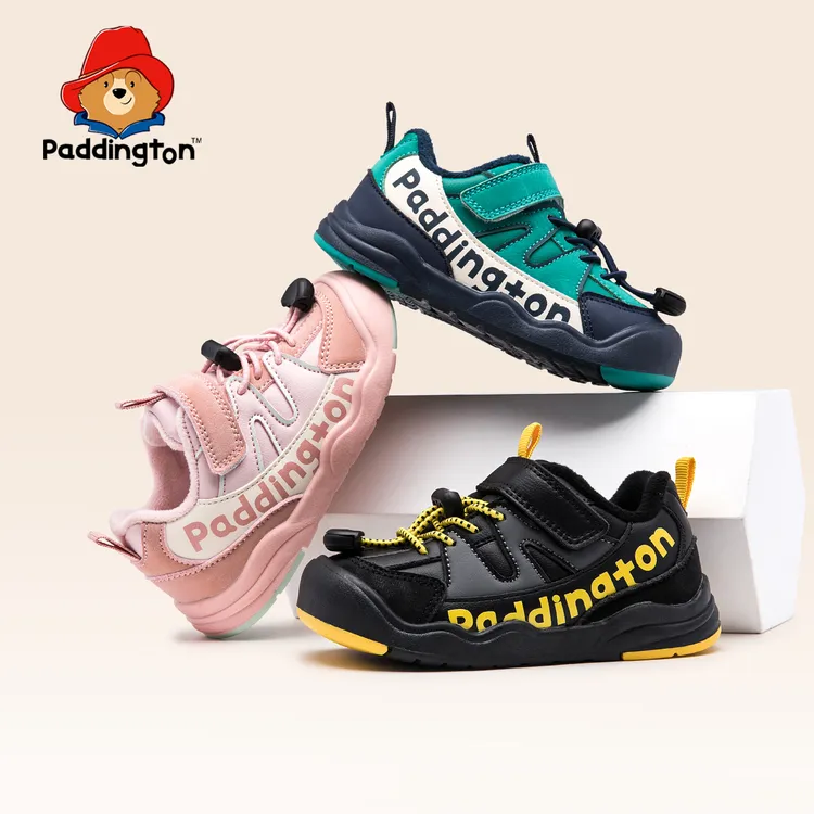 帕丁顿熊儿童冬季新款加绒休闲运动鞋透气软底防滑学步鞋-PD883