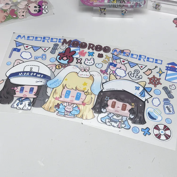 【新品贴纸】diy手绘卡通浮雕贴纸