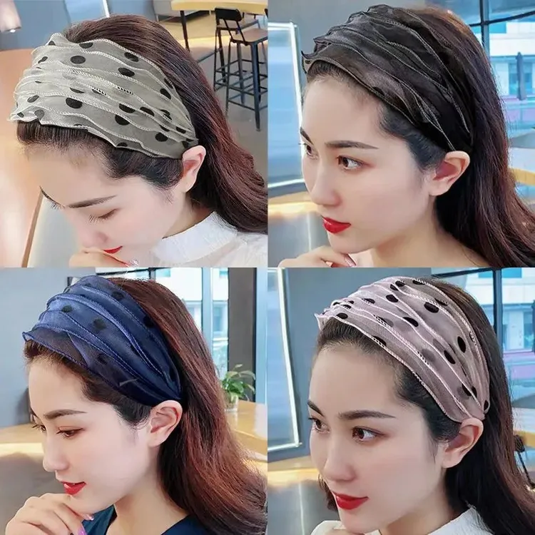 显年轻遮白发帽子女士中年妈妈外出宽边蕾丝压发发箍碎发遮盖神器