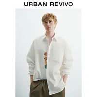 UR2025秋季新款男装潮流休闲趣味印花贴袋开襟衬衫UUV250016