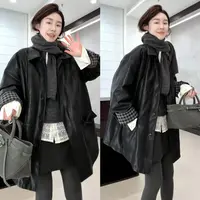 玖了个玖【袖口格子皮羽绒】2025冬季新款百搭宽松外套 2511C8407