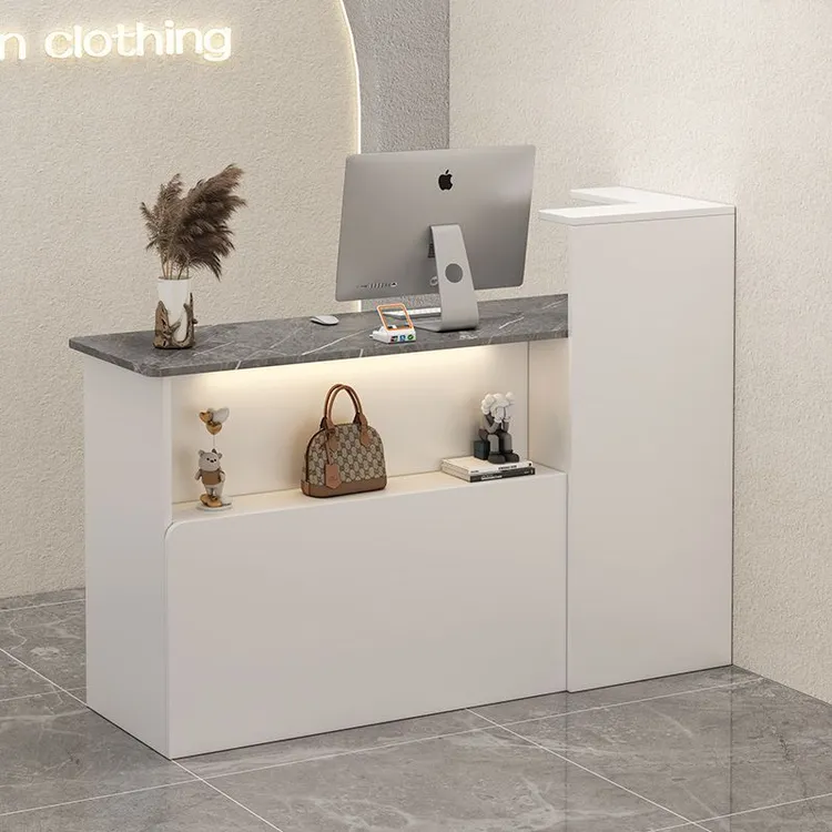 收银台吧台前台小型店铺女装店服装店柜台美容院按摩店新款收银柜