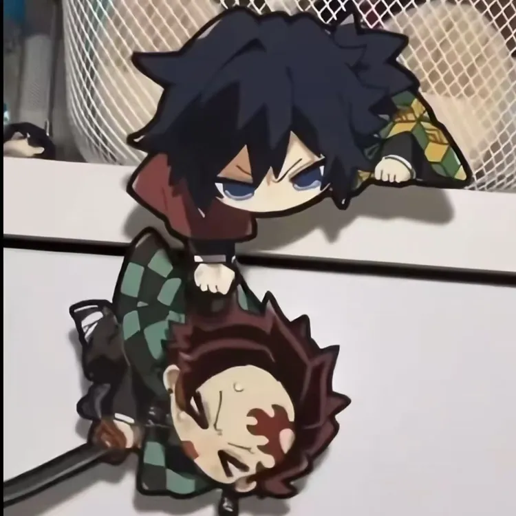 自制鬼灭之刃周边炭治郎富义勇冈创意亚克力坐姿立牌挂饰收藏送礼