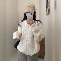 88833 （33羊羊）韩系设计感圆领长袖毛衣