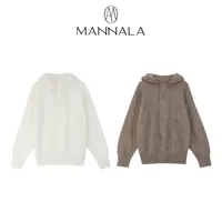 MANNALA丨“温帽衫”重磅合捻花纱雾感羊绒连帽毛衣 Q4723