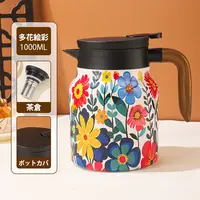 日本家用焖茶壶316不锈钢保温壶简约大容量手柄茶水分离水壶