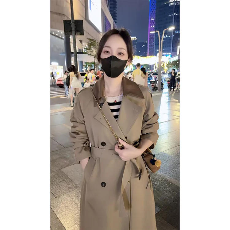 卡其色风衣外套女秋中长款2025英伦风气质爆款洋气高级感轻奢大衣