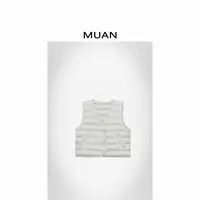 木岸MUAN:《轻松感小马甲》定制宽松无袖羽绒马甲上衣女JD-680-1
