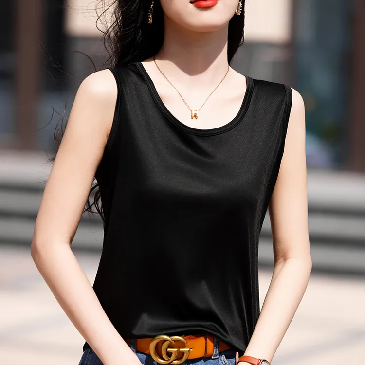 【三醋酸】女内搭休闲时尚简约百搭高级感宽松纯色设计感圆领