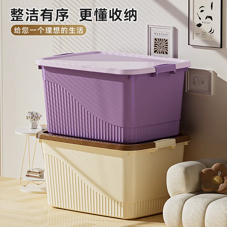 收纳箱特大号衣服被子书本储物箱子车载玩具收纳盒加厚塑料整理筐