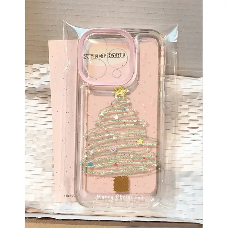 ins圣诞树适用苹果17air手机壳iPhone15promax防摔16/15/14女款12
