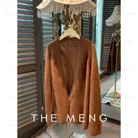 THE MENG【贝果】羊绒羊毛休闲通勤毛针织开衫#M253E1255