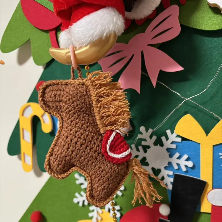 手工钩织小马钥匙扣包包挂饰成品挂件