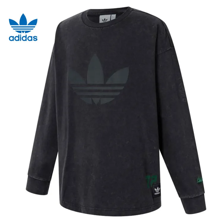 【流光风】adidas阿迪达斯三叶草男女休闲长袖T恤 JN0777 JN0778
