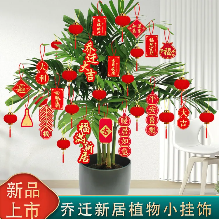 乔迁之喜进宅新居装饰挂件场景布置盆景挂饰吊饰灯笼室内仪式用品