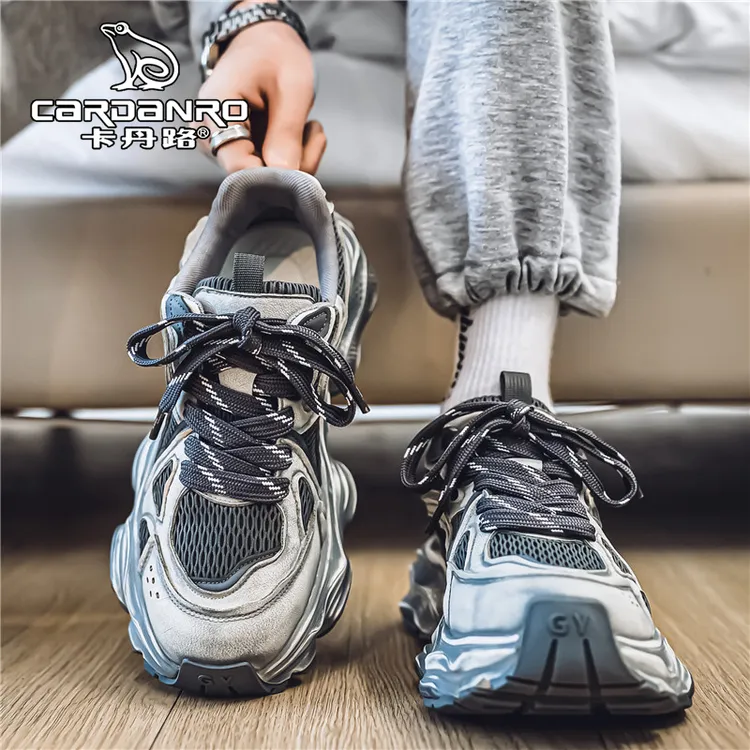 意大利Cardanro/卡丹路男鞋冬季潮牌百搭休闲男士增高老爹潮鞋