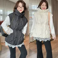 【DIS 定制】【晚秋相约】韩版马夹抽绳收腰落肩无袖外套Z525X16999