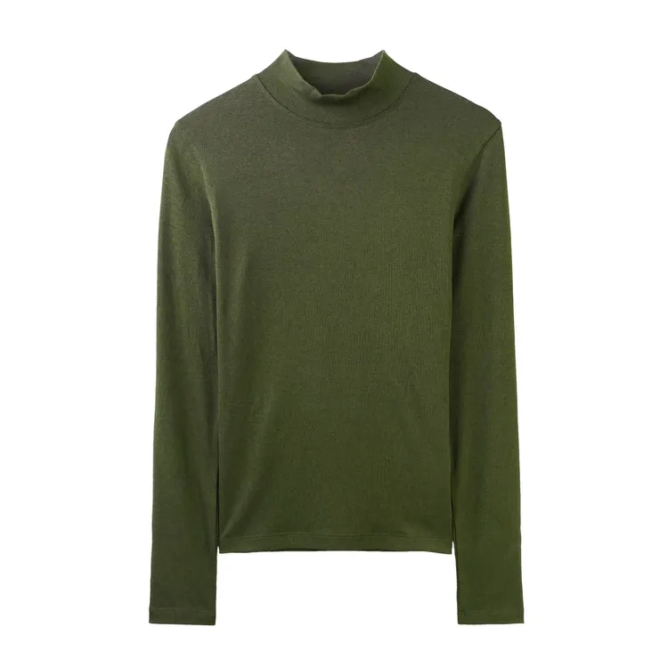 【小暖皮】珍珠山羊绒半高领打底衫 BM351X04522