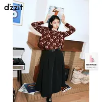 【商场同款新品】dzzit地素半身裙25冬学院风黑色长裙女3J4S4061A