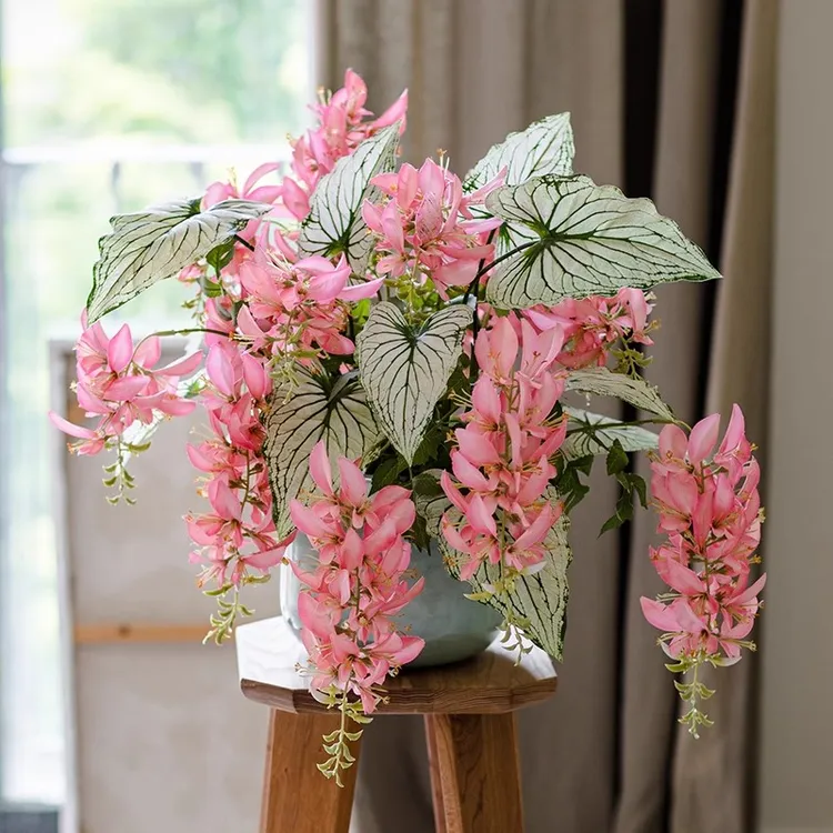 掬涵仿真花刺桐假花客厅阳台花艺装饰场景布置花束餐桌氛围摆件