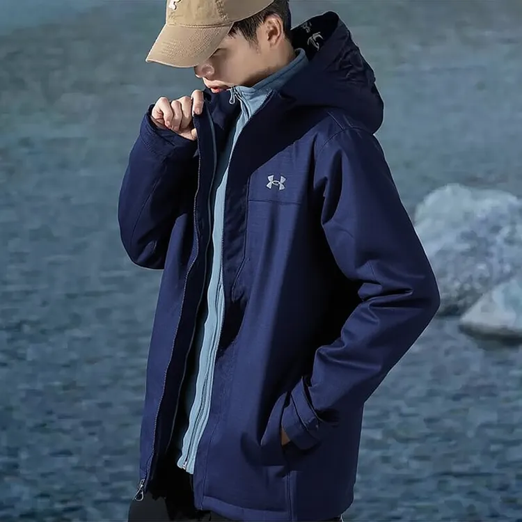 【老货清仓】UA安德玛官方正品男士冬季外套户外保暖三合一夹克