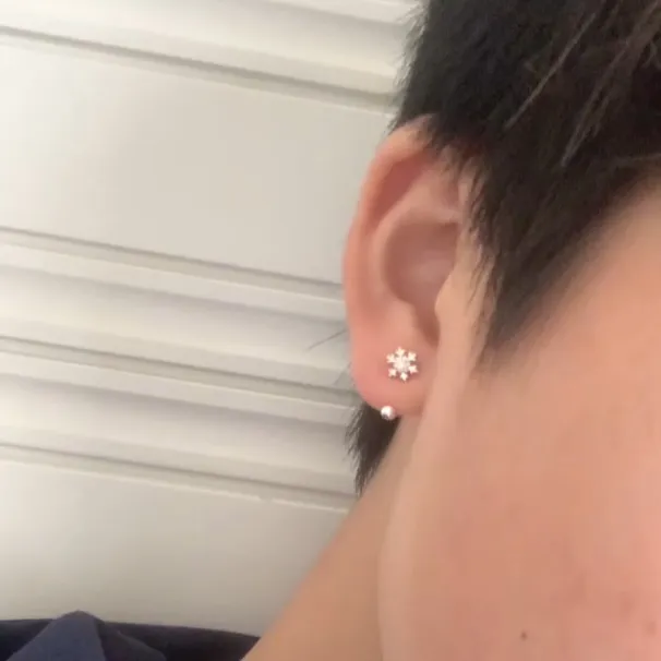 钛钢耳饰 mini雪花养耳洞耳钉轻奢简约众感秋冬2025新款百搭耳饰