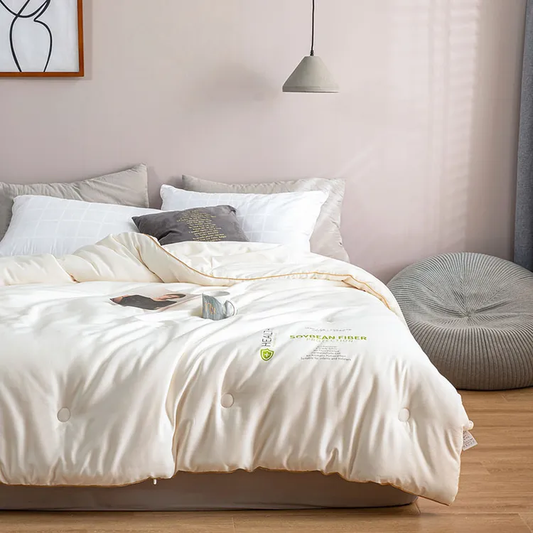 母婴抗菌A类80支铂金棉35%大豆纤维冬无荧光被芯春秋被子加厚棉花